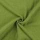 Coupon 3m Tissu Double Gaze Uni Pistache