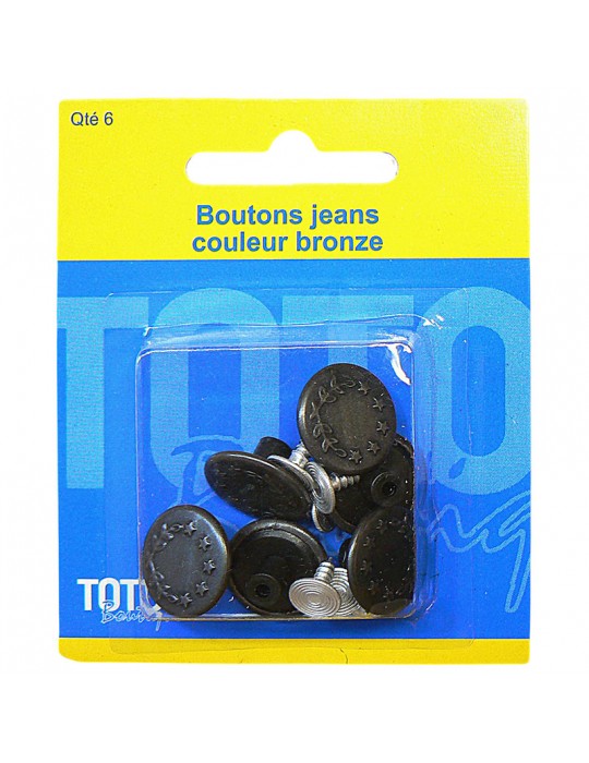 Boutons jeans bronze 