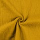 Coupon 3m Tissu Double Gaze Uni Curry