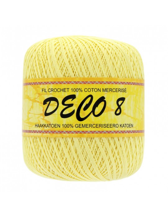 Pelote coton à crocheter Deco 8 jaune
