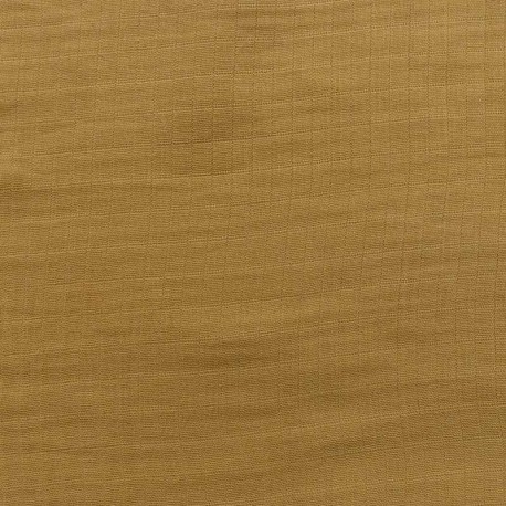 Coupon 3m Tissu Coton Gaze Carreaux Moutarde Grande Largeur