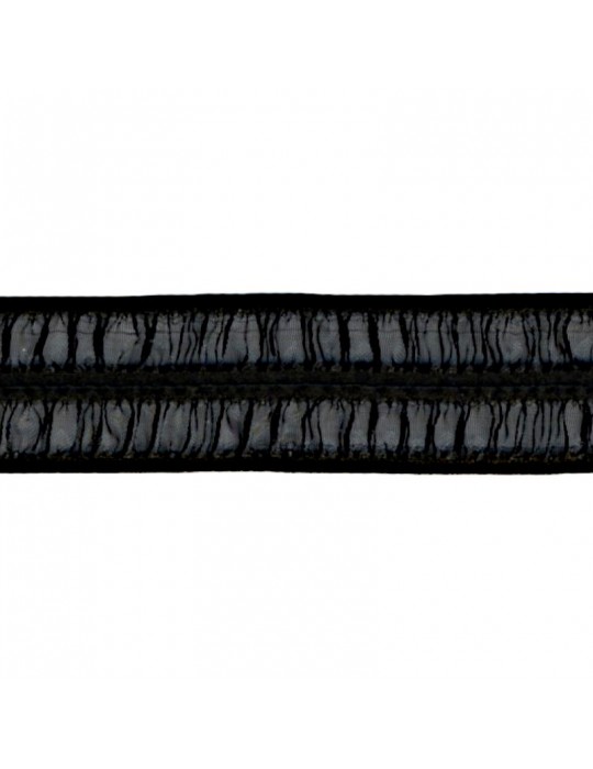 Ruban voile élastique 19 mm noir