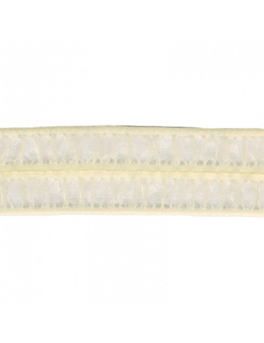 Ruban voile élastique 19 mm beige