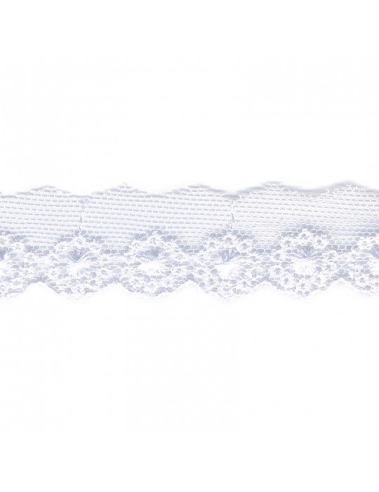 Broderie sur tulle 20 mm blanc
