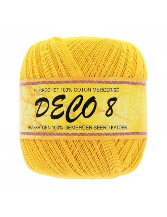 Pelote coton à crocheter Deco 8 jaune maïs