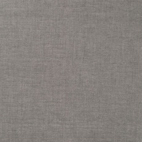 Coupon 3m Tissu Chambrai Uni Noir 