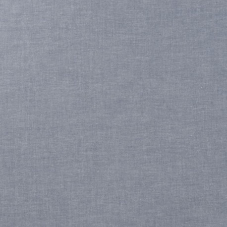 Coupon 3m Tissu Chambrai Uni Bleu Clair