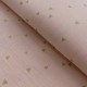 Coupon 3m Tissu Double Gaze Foil Rose Triangle