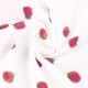 Coupon 3m Tissu Double Gaze Imprimée Fraise