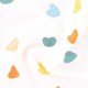 Coupon 3m Tissu Double Gaze Imprimée Coeur