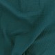 Coupon 3m Tissu Francine Double Gaze Unie Bleu Canard