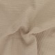 Coupon 3m Tissu Francine Double Gaze Unie Mastic 