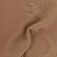 Coupon 3m Tissu Francine Double Gaze Unie Marron Clair
