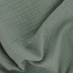 Coupon 3m Tissu Francine Double Gaze Unie Vert 