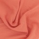 Coupon 3m Tissu Francine Double Gaze Unie Corail 