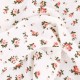 Coupon 3m Tissu Double Gaze Imprimée Fleurs