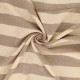 Coupon 3m Tissu Double Gaze Rayure Taupe 