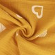 Coupon 3m Tissu Double Gaze Love Moutarde 