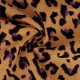 Coupon 3m Tissu Double Gaze Imprimé Leopard Fond Camel 