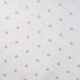 Coupon 3m Tissu Double Gaze Brodée Rond Doré 