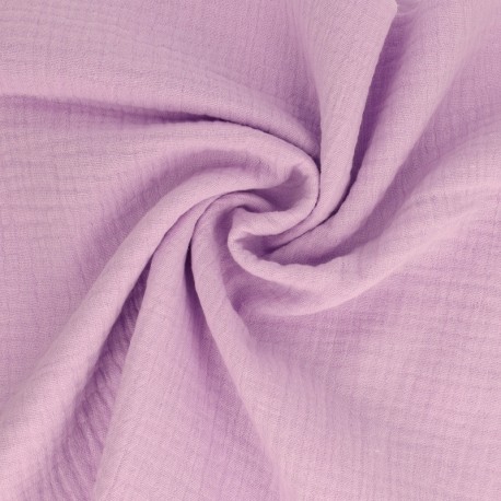 Coupon 3m Tissu Francine Double Gaze Unie Parme
