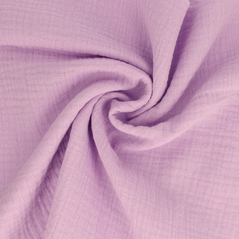 Coupon 3m Tissu Francine Double Gaze Unie Parme