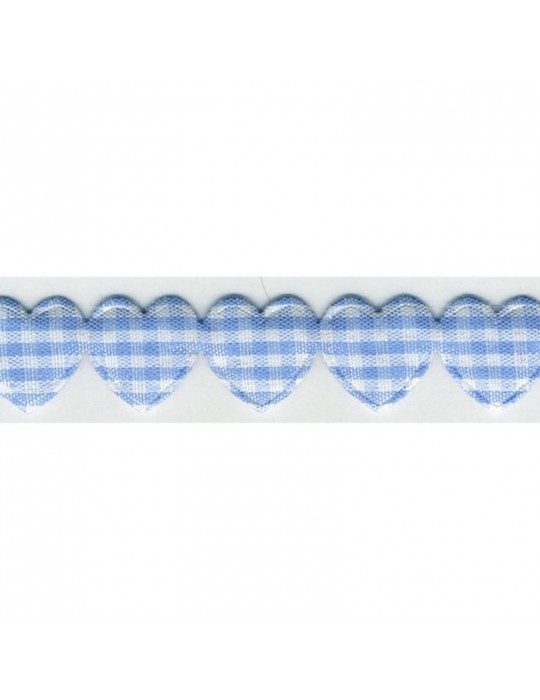 Guirlande de coeurs 15 mm bleu