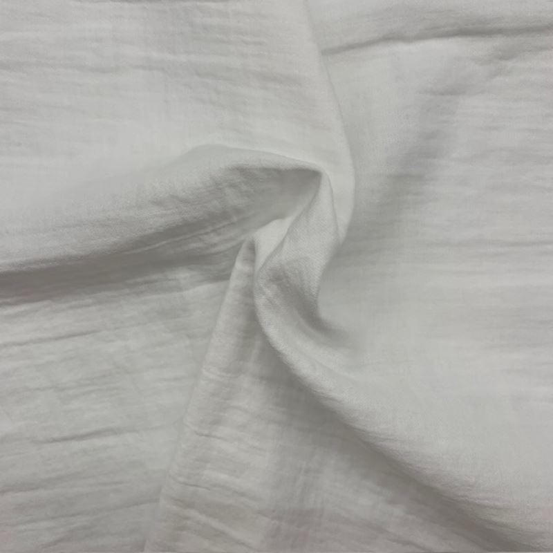 Coupon 3m Tissu Double Gaze Cottage Blanc