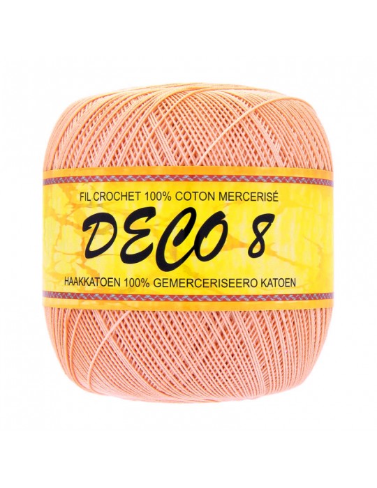 Pelote coton à crocheter Deco 8 saumon rose