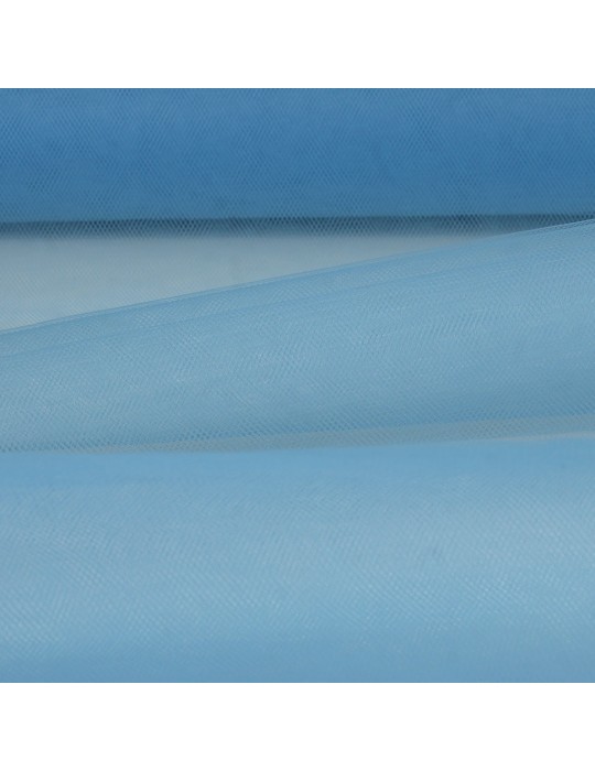 Tulle 100 % polyester grande largeur 300 cm bleu