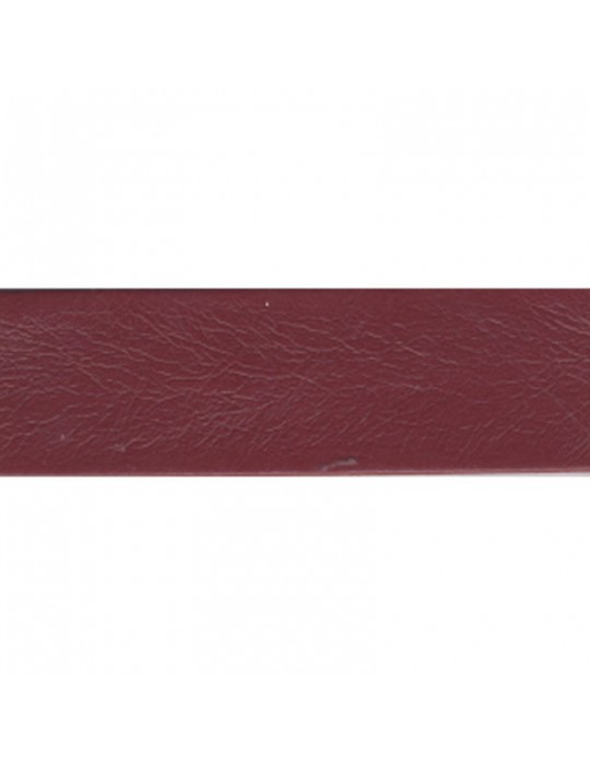 Biais replié aspect cuir 25 mm  rouge