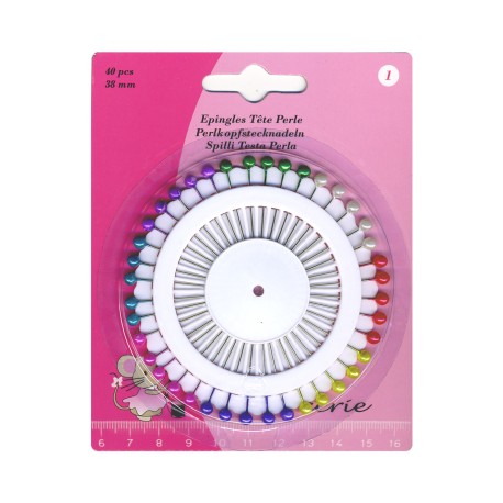 Epingles Tête Perle en Disque (40 Pieces) 