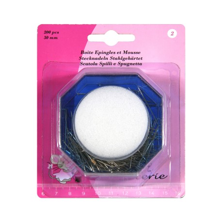 Boite Epingles + Mousse (200 Pieces)