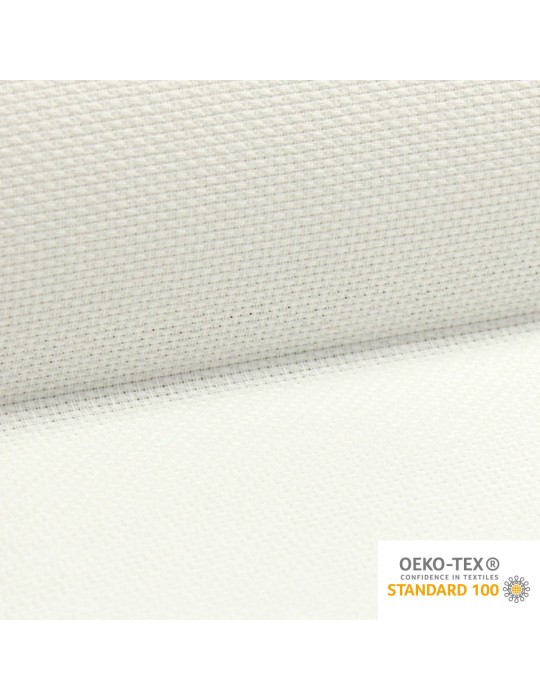 Toile à broder largeur 160cm 100%coton 180g/m² blanc