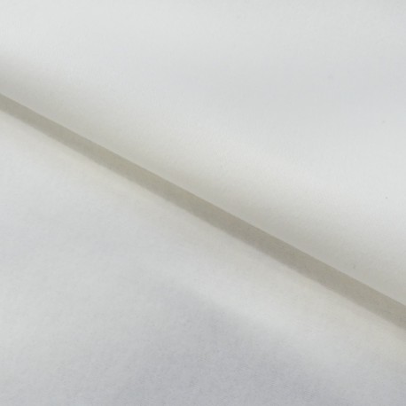 Coupon 3m Tissu Doublure Satin Florence Ivoire - Grande largeur