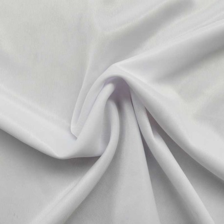 Coupon 3m Tissu Doublure Maille Uni Blanc
