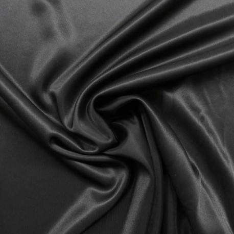 Coupon 3m Tissu Doublure Maille Uni Noir 