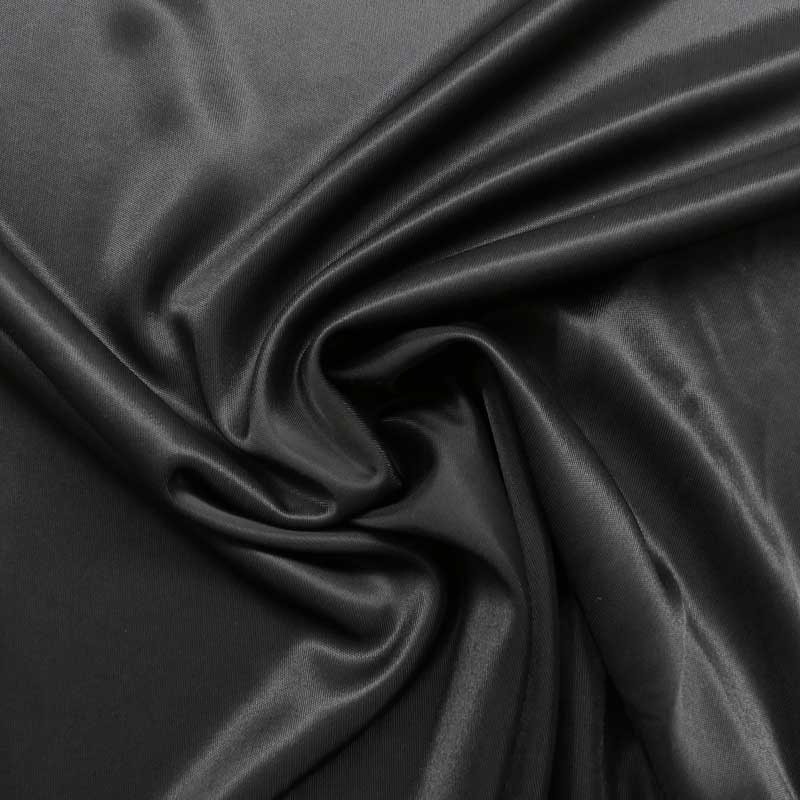 Coupon 3m Tissu Doublure Maille Uni Noir 