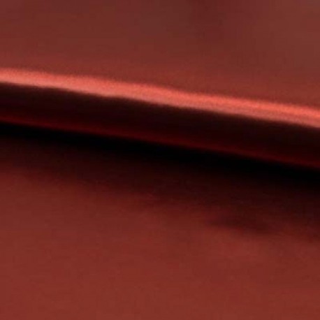 Coupon 3m Tissu Satin de Luxe Terracotta 