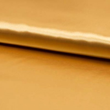 Coupon 3m Tissu Satin de Luxe Gold