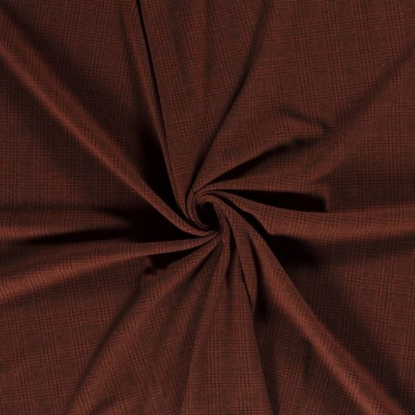Coupon 3m Tissu Ecossais Brique 
