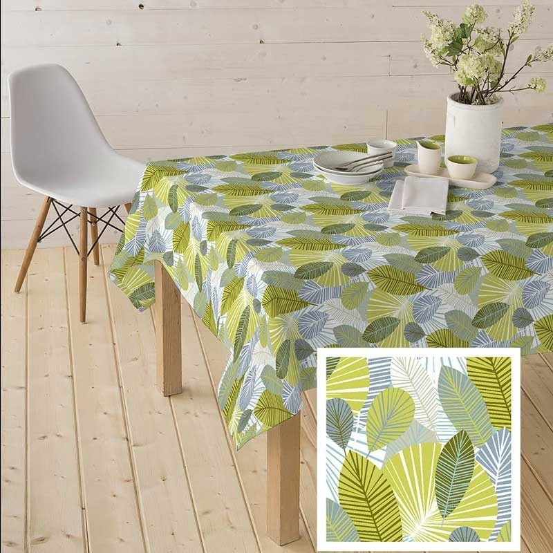 Coupon 3m Tissu Enduit Viviane Vert 