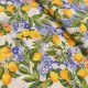Coupon 3m Tissu Enduit Imprimé Lumi Citrons Bleu