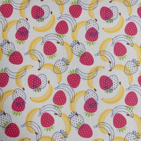 Coupon 3m Tissu Enduit Imprimé Basic Frutti 