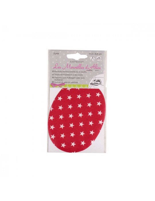 Renforts thermocollants coude/genou 11,5 x 8,5 cm rouge