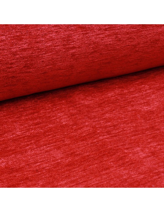 Tissu velours uni rouge