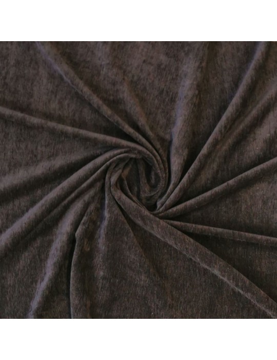 Tissu velours uni noir
