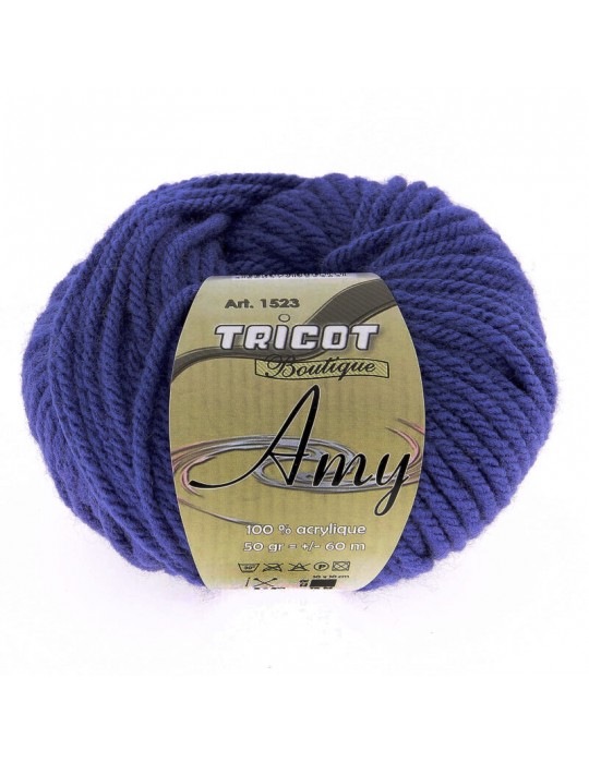 Pelote de fil à tricoter amy violet