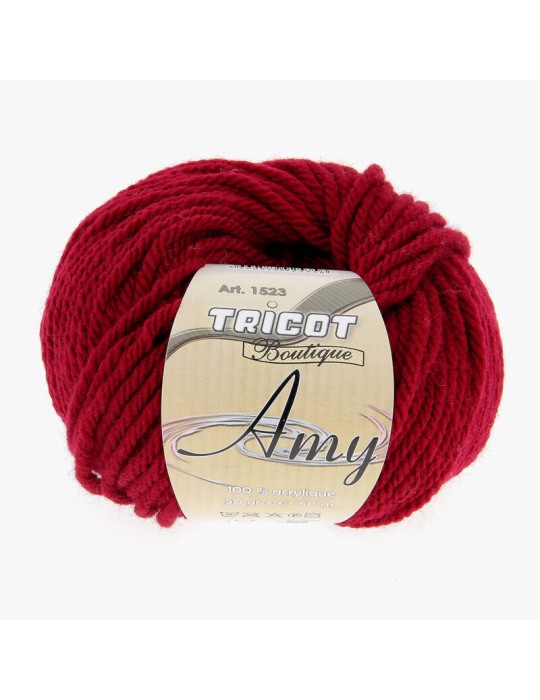 Pelote de fil à tricoter amy rouge