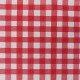 Coupon 3m Tissu Travis Enduit Carreaux Rouge